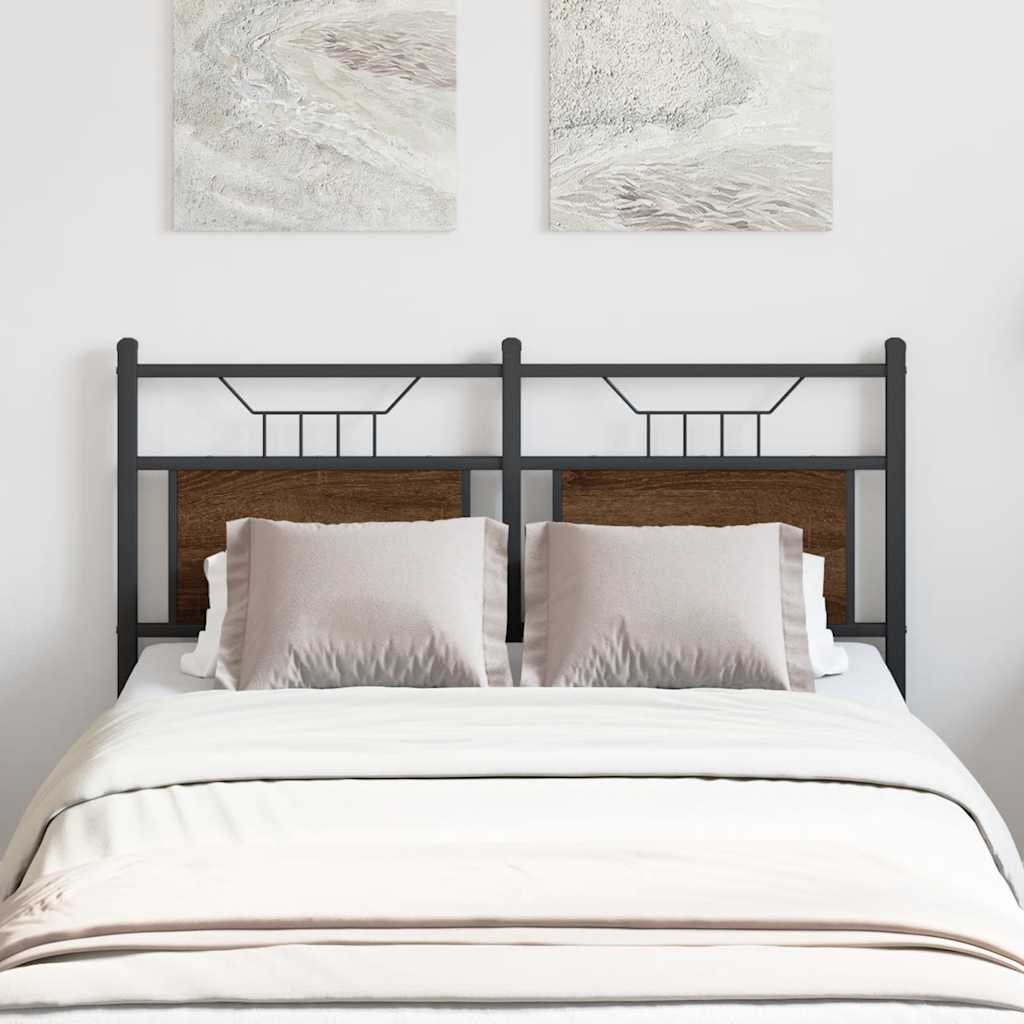 vidaXL Vaihdettava sängynpääty ruskea tammi 120 cm