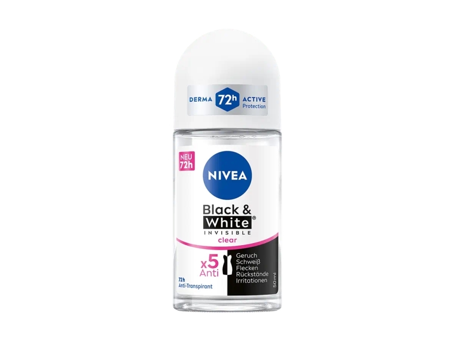 NIVEA Black & White Invisible Clear 50 ml 72 h