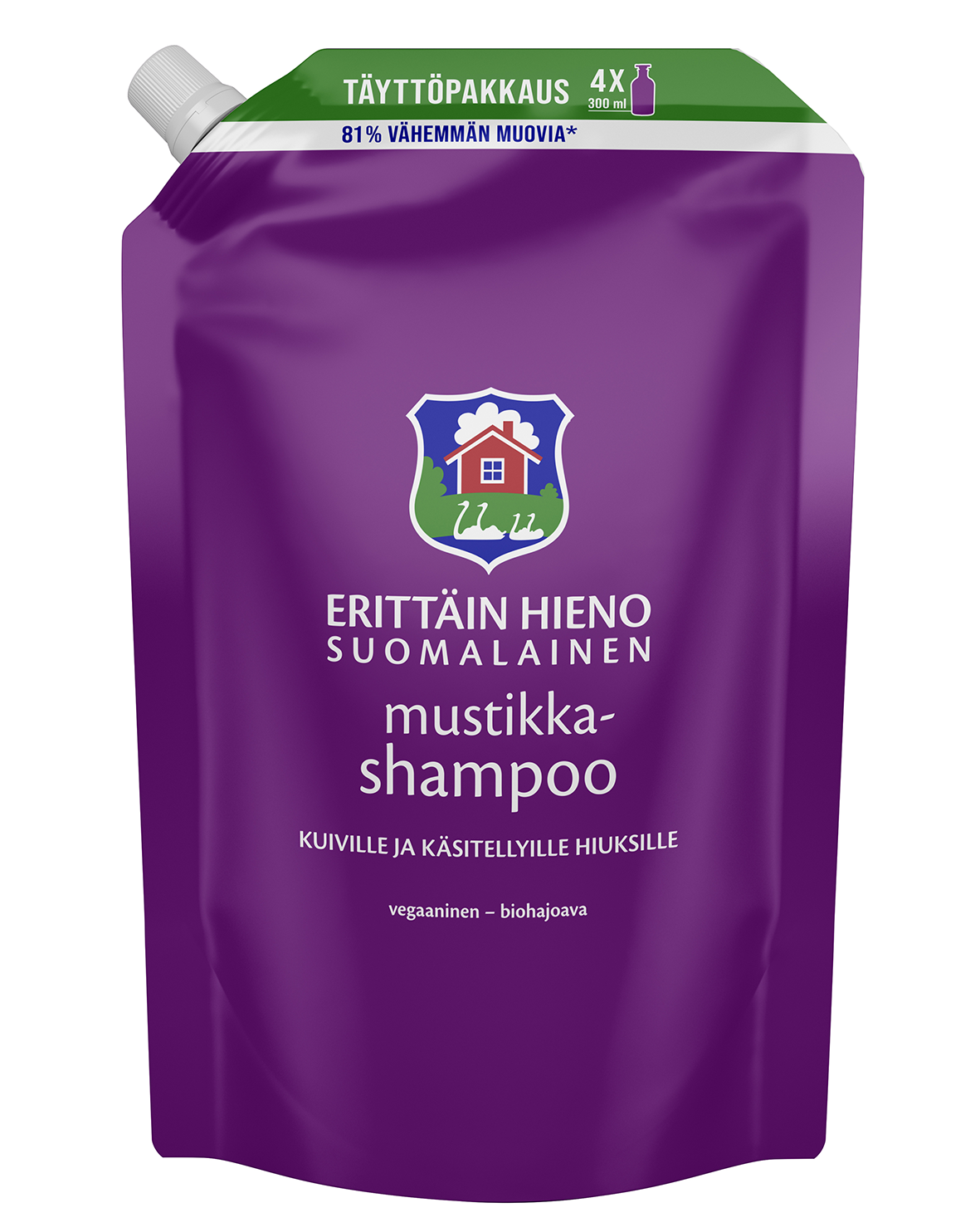 1,2l Mustikkashampoo täyttöpakkaus